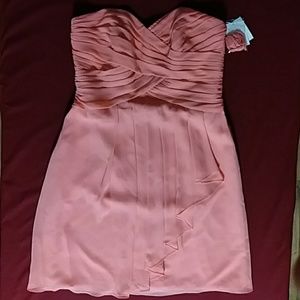 Beautiful coral dress from David's bridal